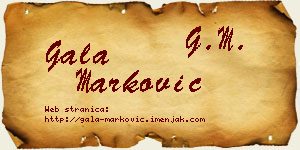 Gala Marković vizit kartica